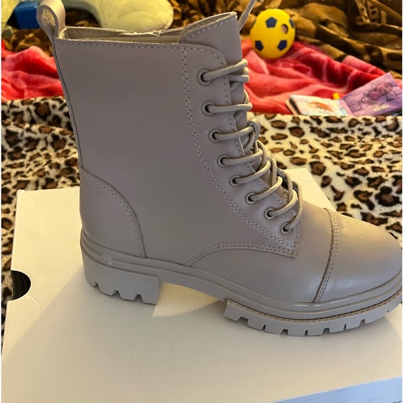 Grey Combat Boots - Picture 4 of 5
